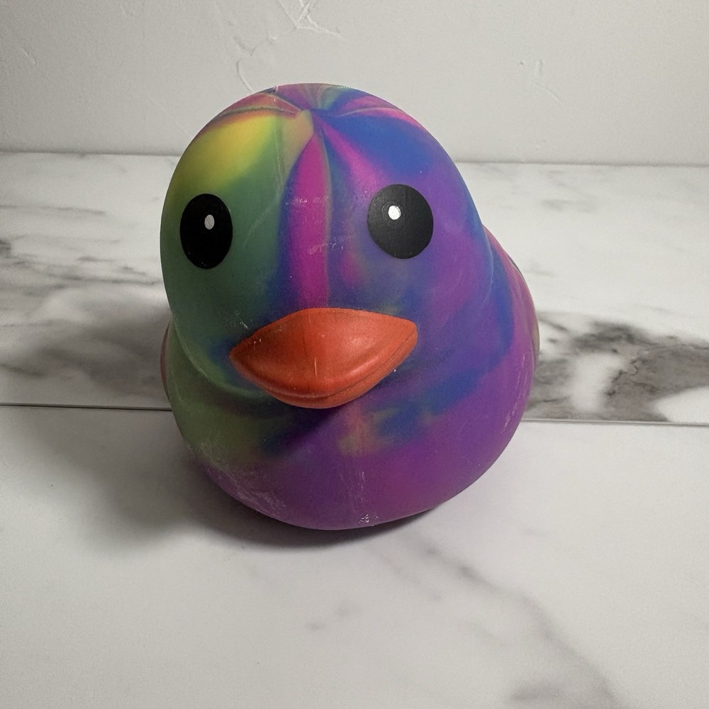 JUMBO DUCK RAINBOW Squeeezy Sensory Toy