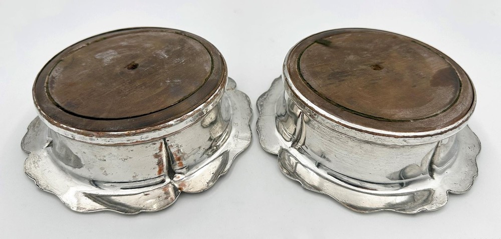 PAIR BOTTLE COASTERS OLD SHEFFIELD PLATE WILLIAM IV c1830