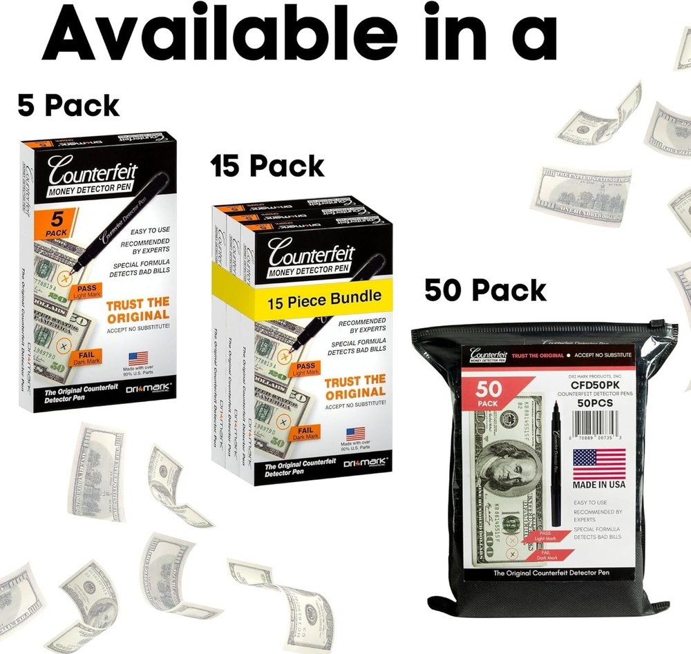 30 Pack Counterfeit Bill Detector Marker Pen