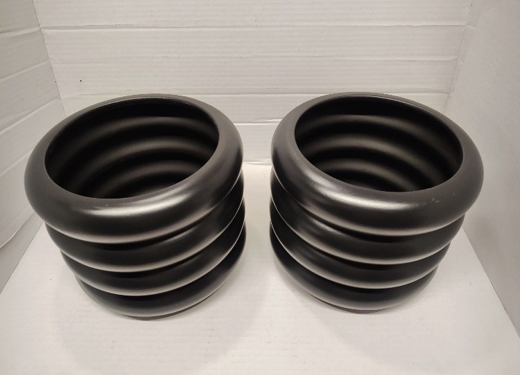 Large Bubble Ceramic Planter Black - Room Essentials, NEW 2 Pk 7" Tall By 6'