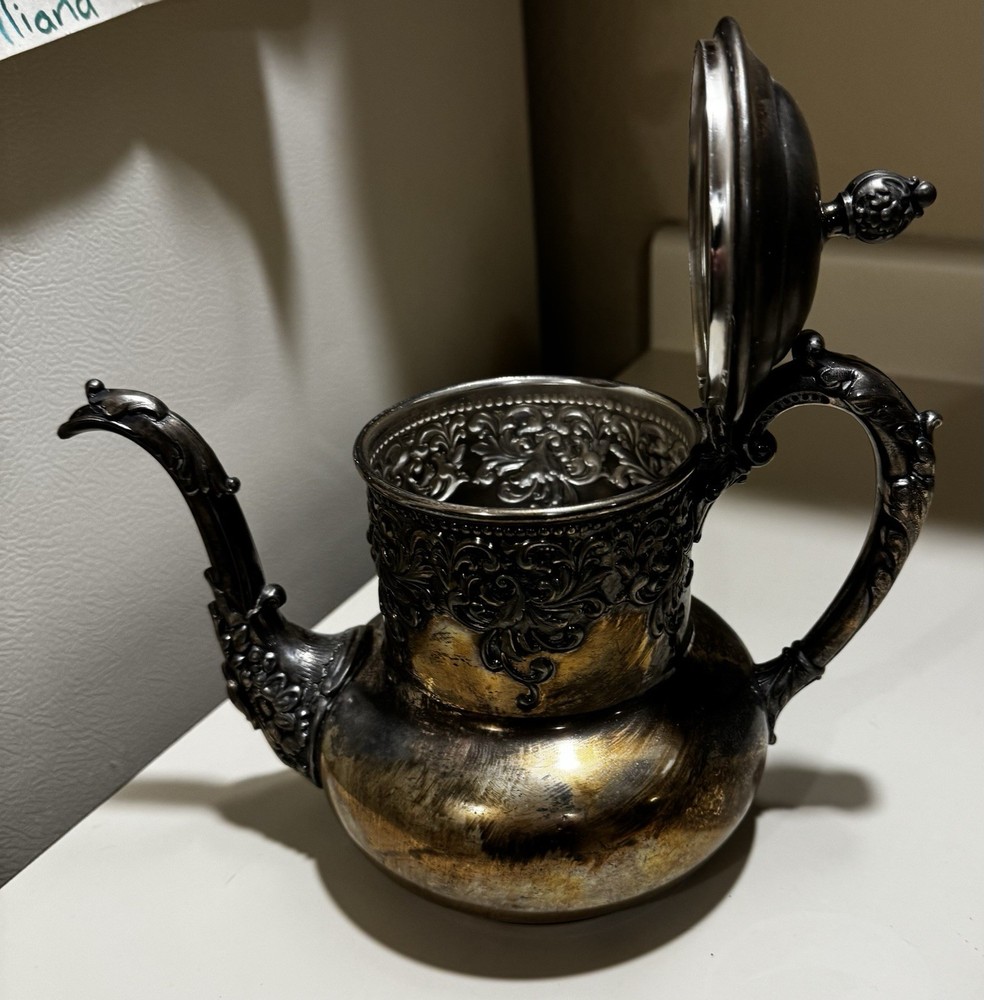 Forbes Silver Co. Victorian Silverplate Tea Set Pattern 166 Quadruple Plate