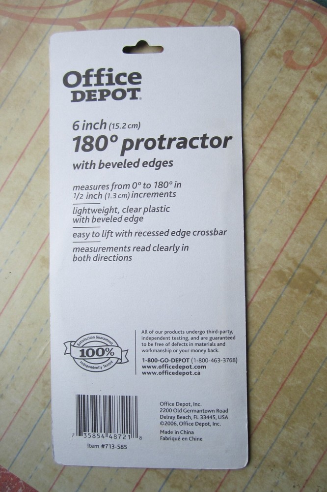 6 Inches 180 Degree Protractor 180 Degree Protractor School Protractor