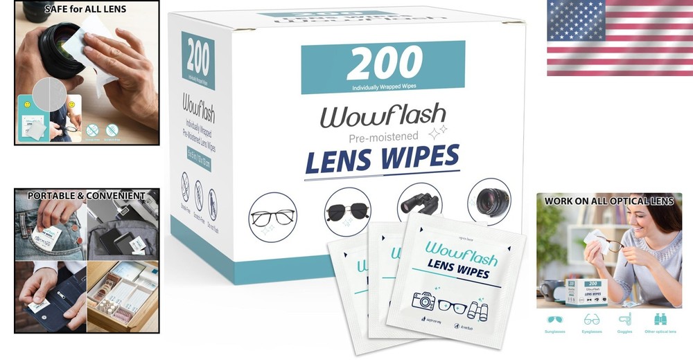 Individually Wrapped Eyeglass Cleaner Wipes