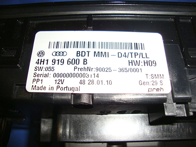 Audi S8 A8 Control Panel 4H1 919600 B MMI Touchpad Interface Control Panel **