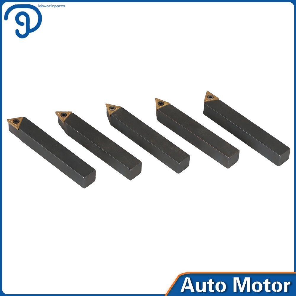 5 PACK New 3/8" Carbide Indexable Turning Tool Bit With Carbide Inserts