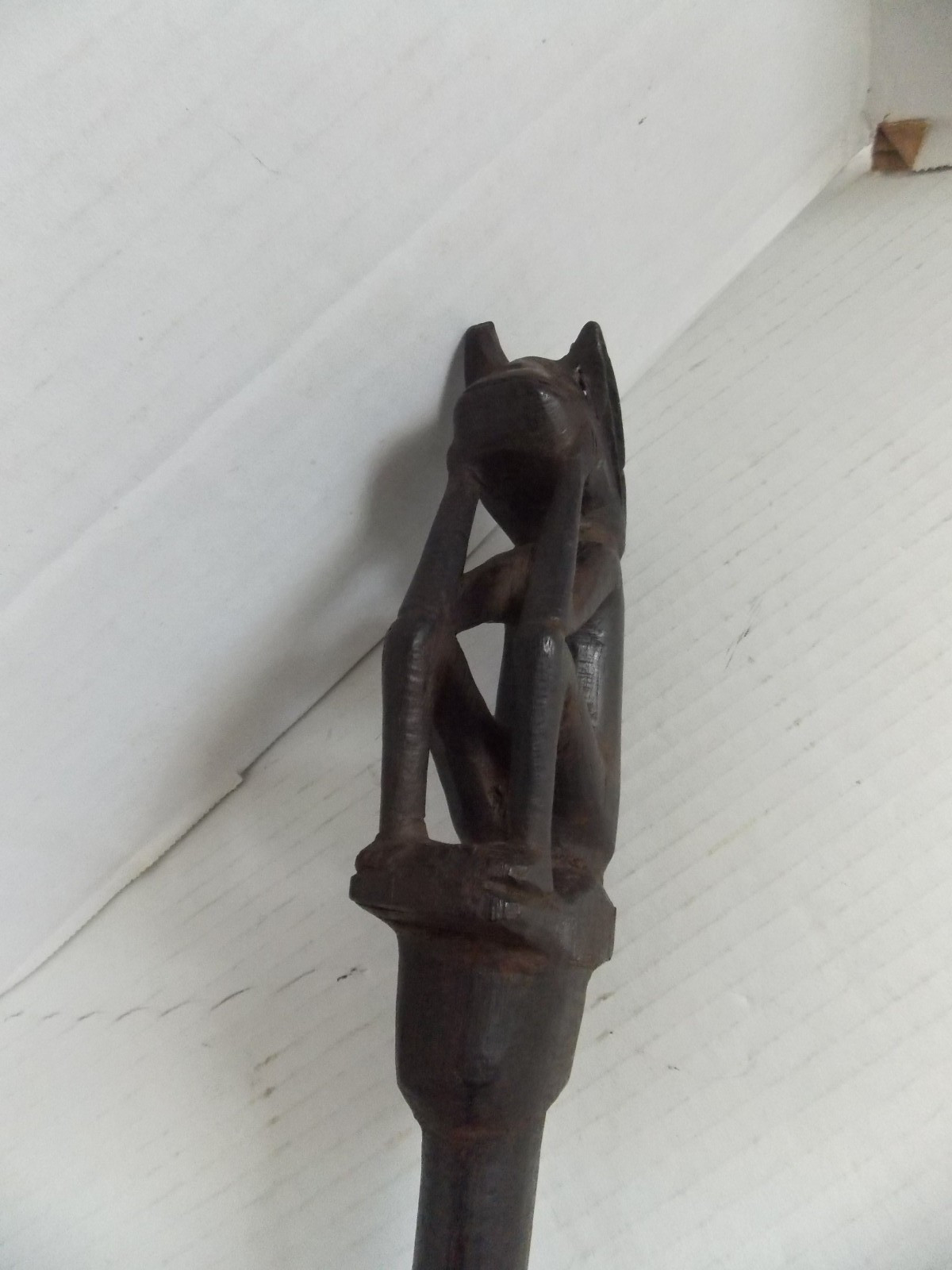 Tun Tun Dayak Borneo Indonesia pig charm measuring stick 22"