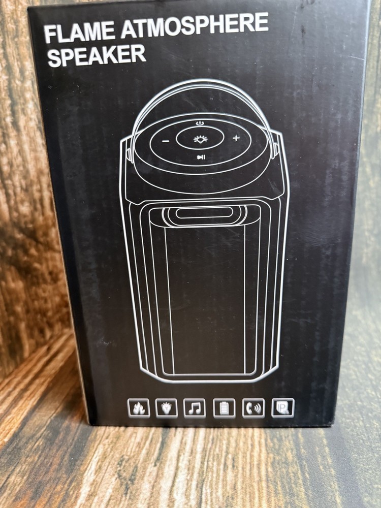 LED flame atmosphere speaker