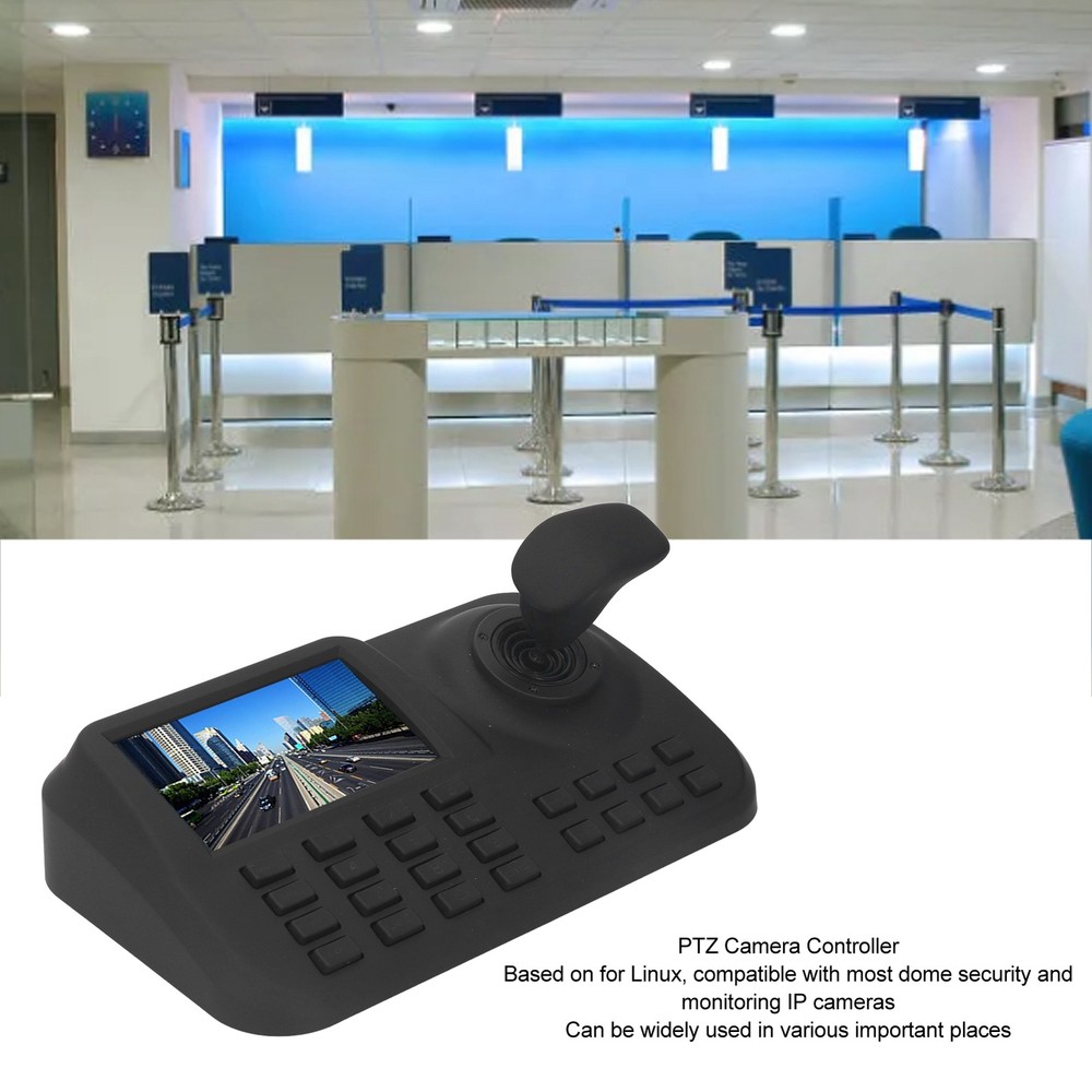 PTZ Camera Controller 5in 3D Joystick Network Camera Control Keyboard 100-240V