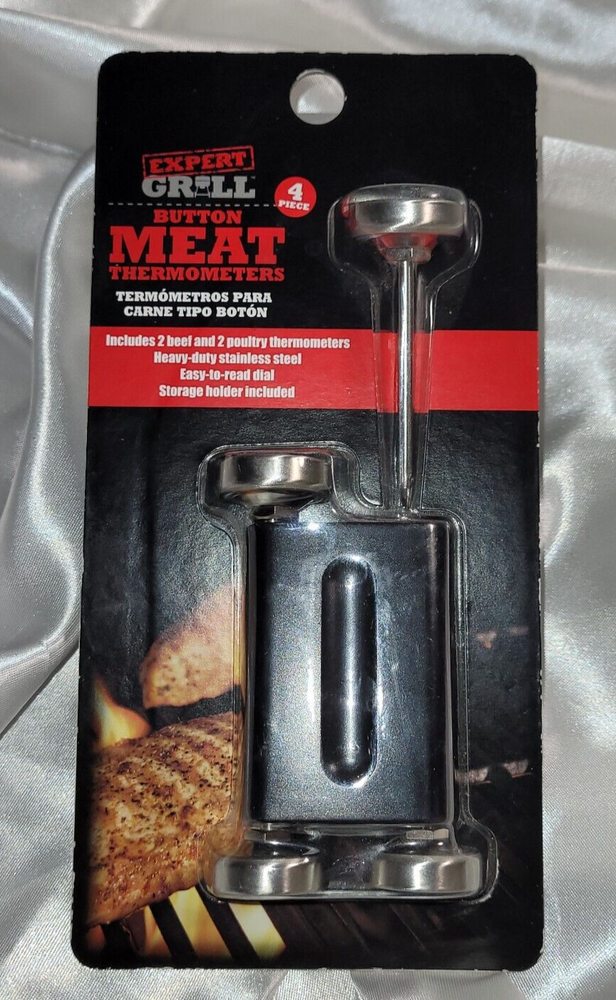 Expert Grill 4 pcs Button Meat Thermometers 2 Beef 2 Poultry