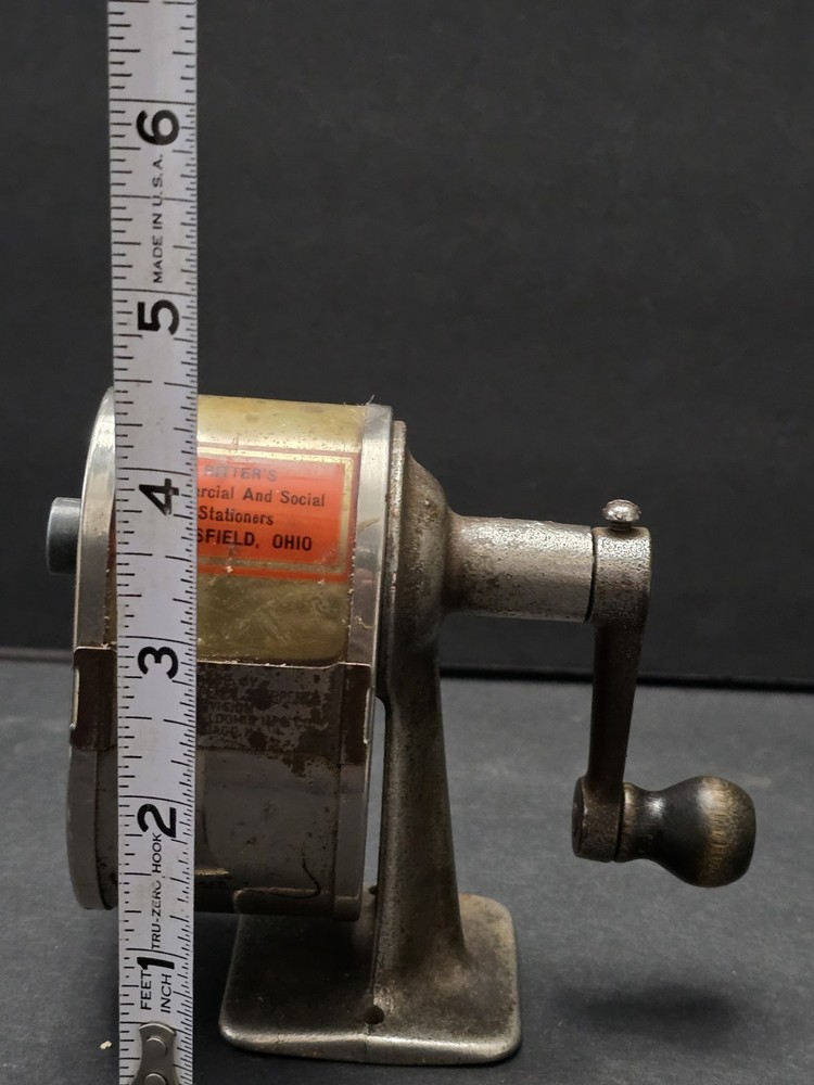 Vintage APSCO Giant Pencil Sharpener - Advertising Sides - Working