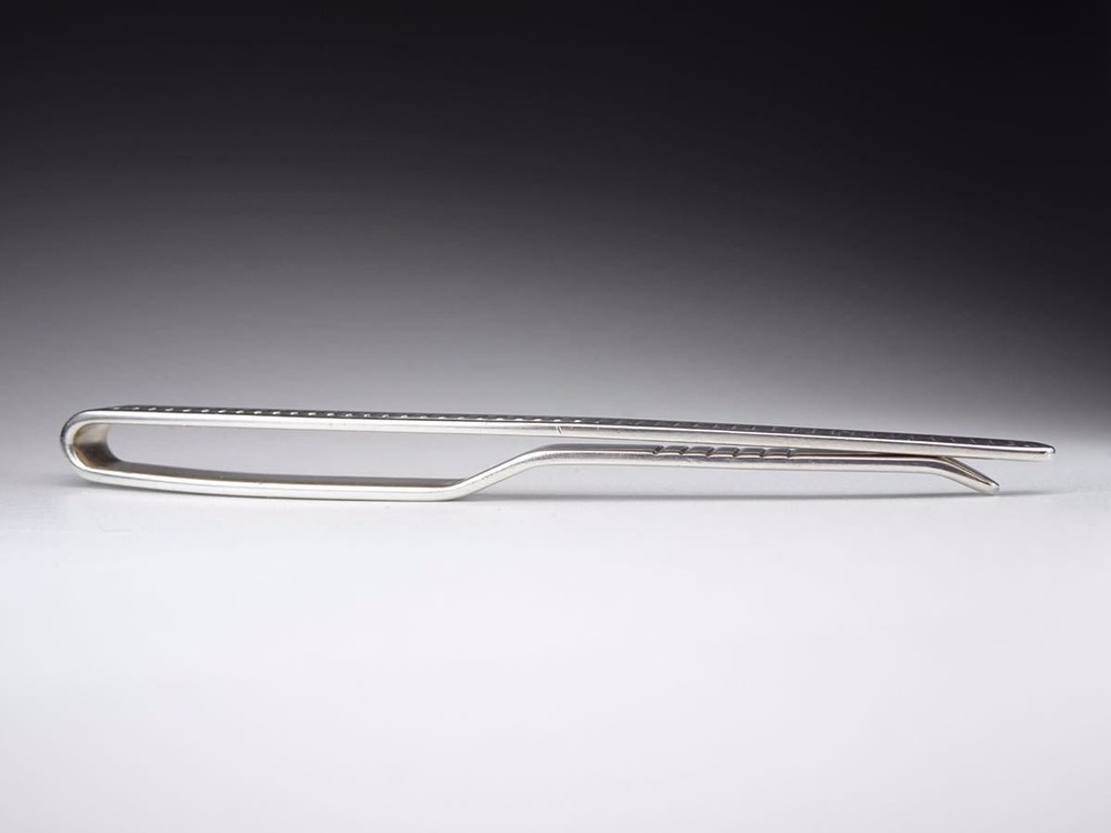 Dunhill Block Check Silver Tie Pin
