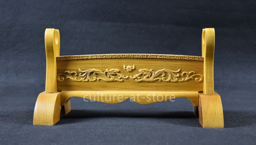 Single layer Double Dragon wood stand