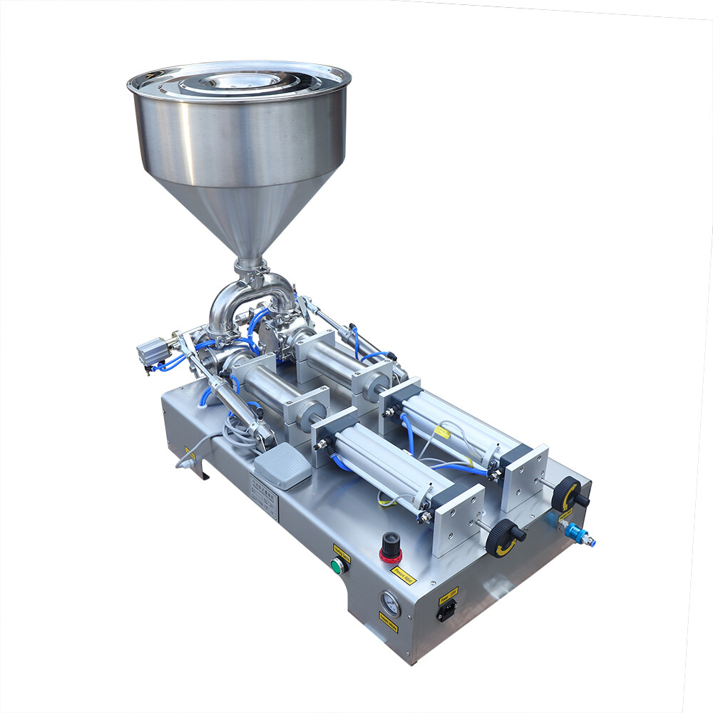 Double Head Liquid Paste Filling Machine Horizontal Pneumatic 50-500ml