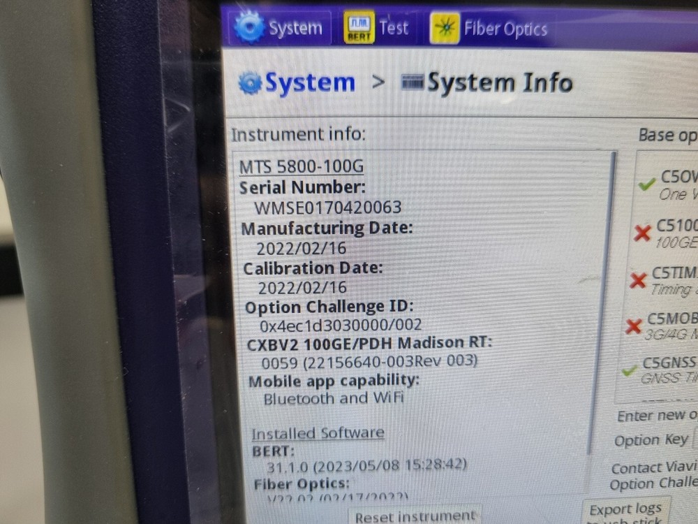 VIAVI MTS 5800 Network Tester (100GbE)