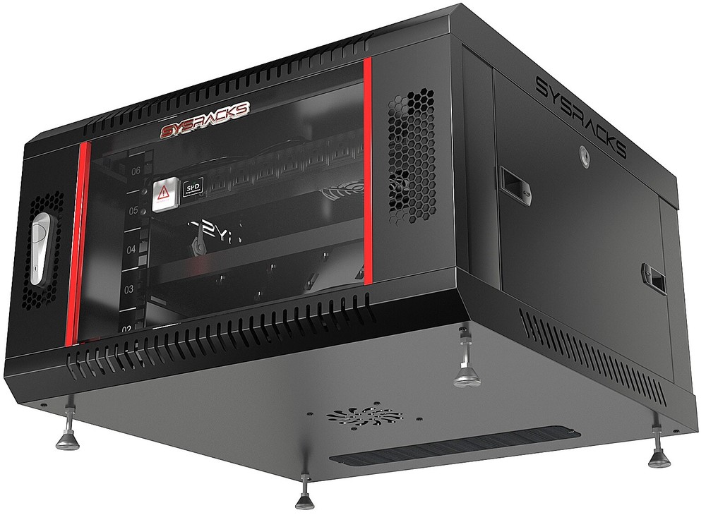 6U Sysracks Wall Mount IT Data Network Server Rack Cabinet Enclosure 24" Depth