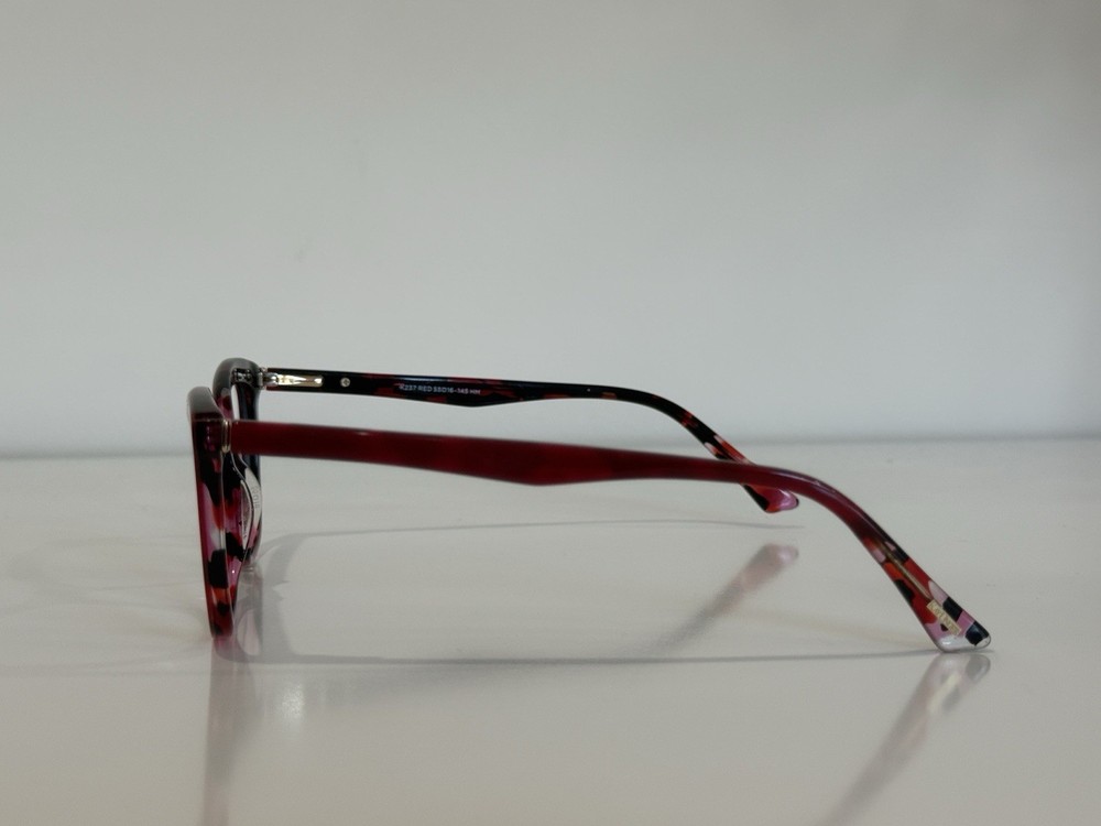 Kay Unger K237 Rectangle Red Eyeglasses Frame Only 55-16-145
