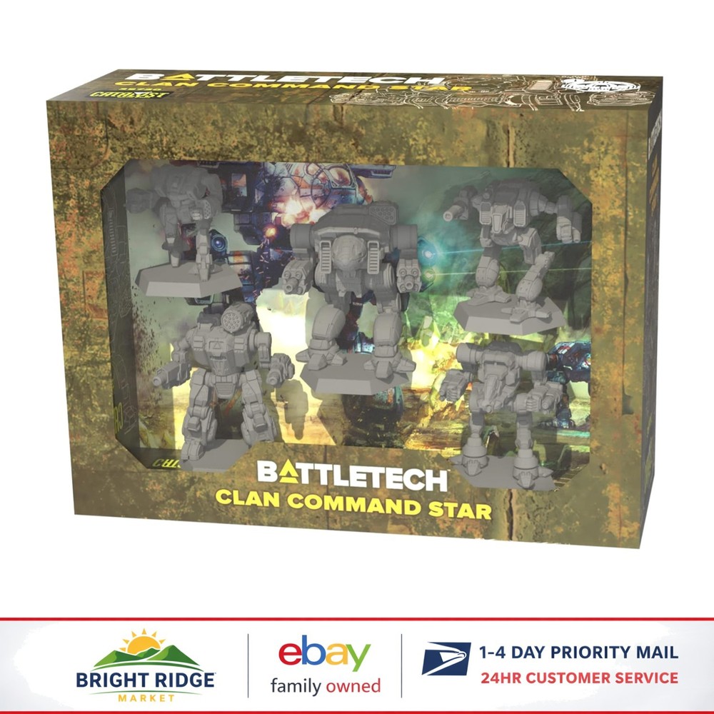 Battletech Clan Command Star Force Pack with 5 Fully Assembled Miniatures