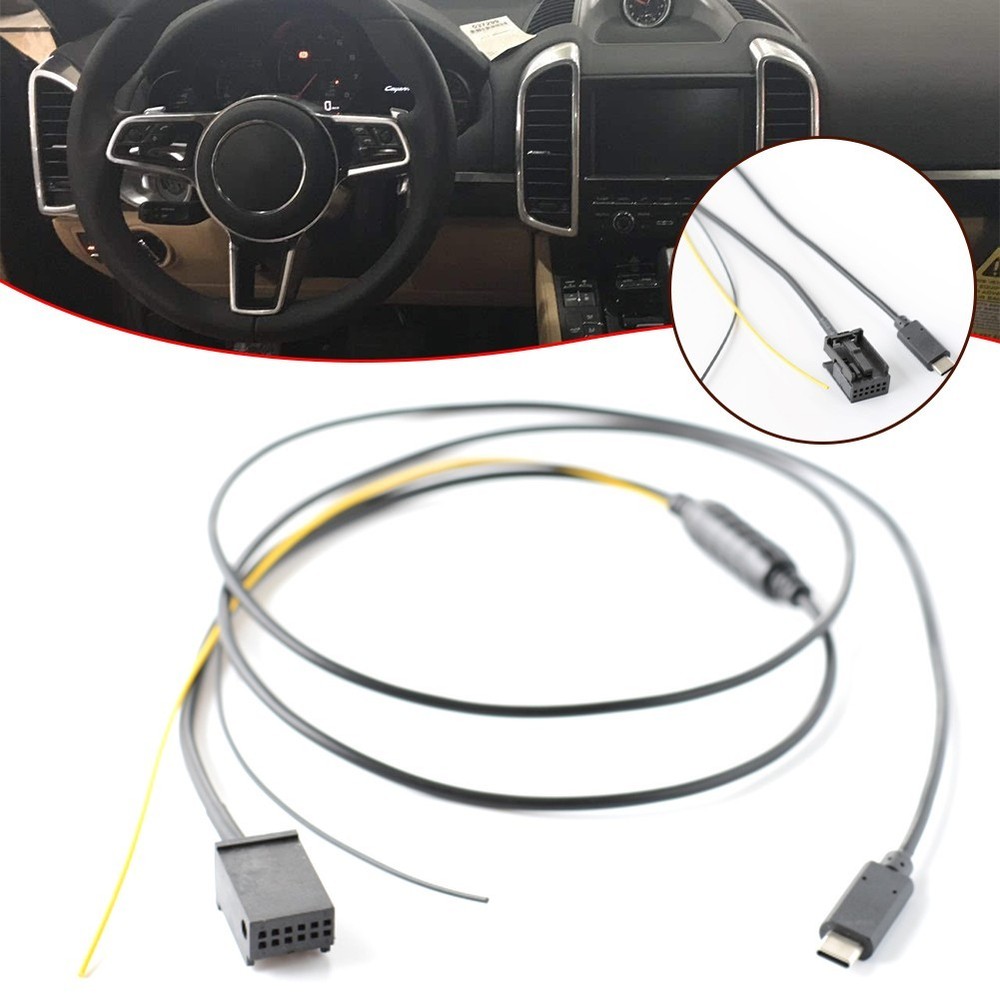 AUX Audio+Charging Cable for Cayenne CDR30 CDR31 TYPEC Quick Installation