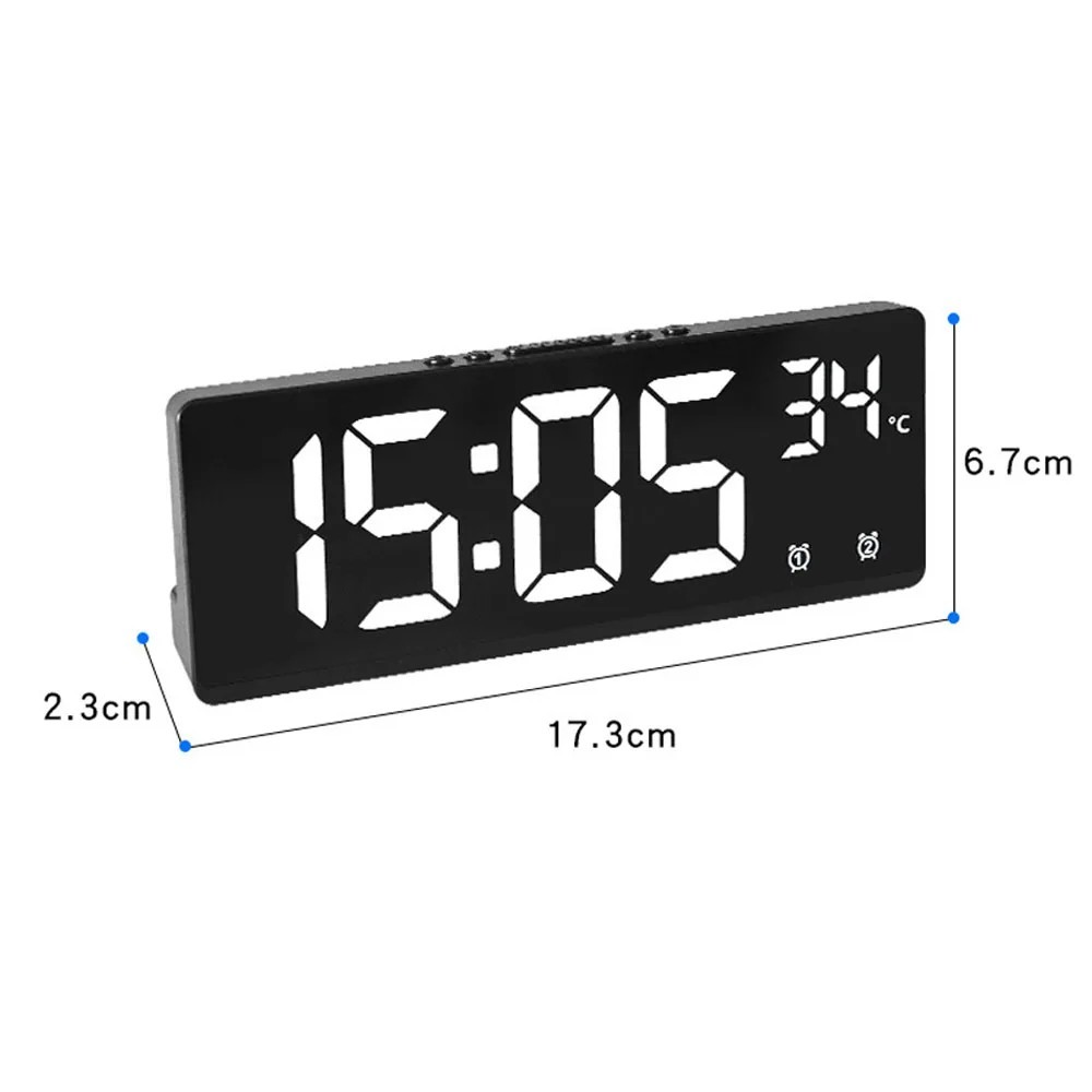 Digital Alarm Clock Travel Clock with Temperature Table Clock Random Display us