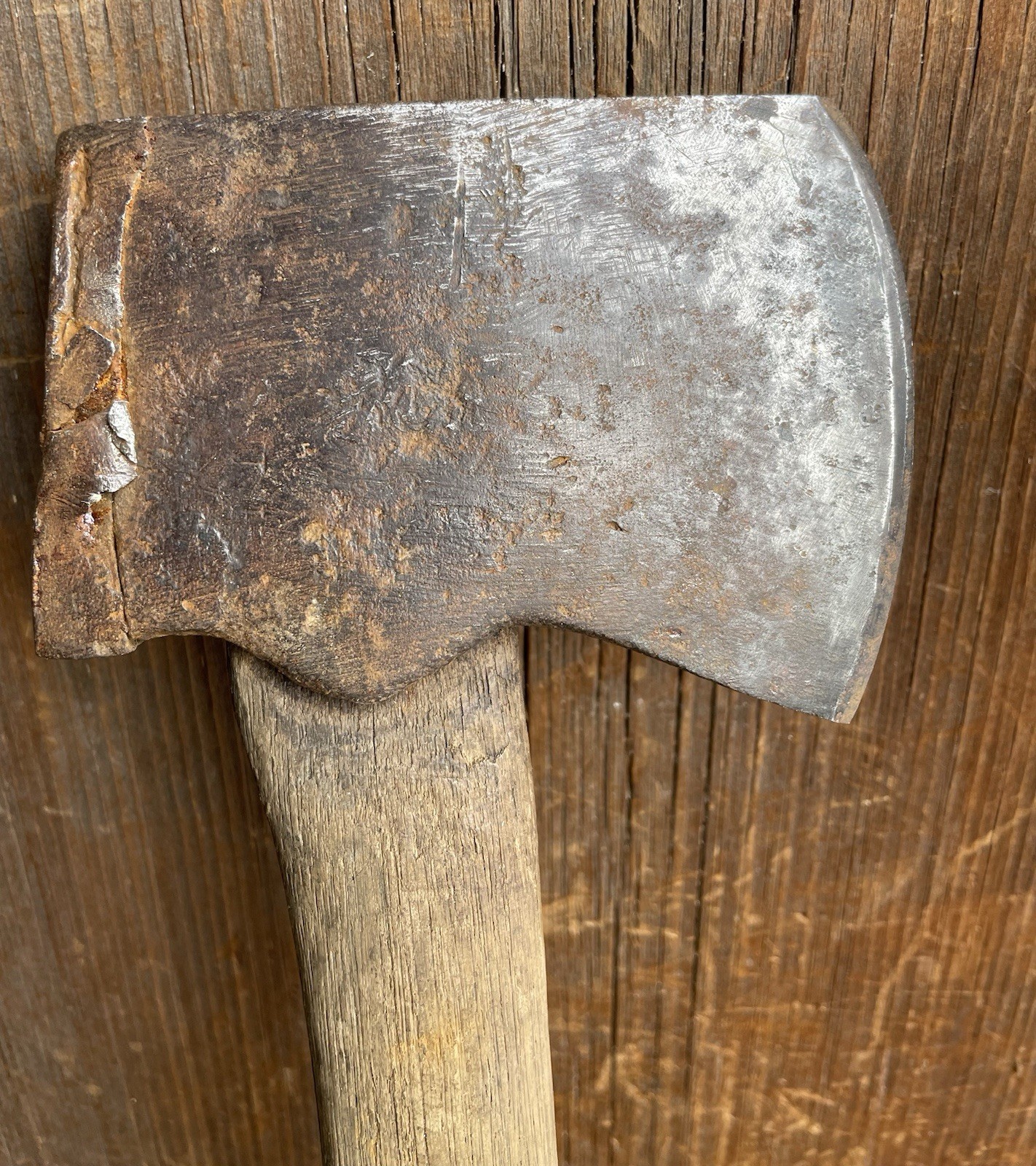 Revolutionary War 18th Century Nice Forged Iron Belt Axe Orig Handle ~ Rare