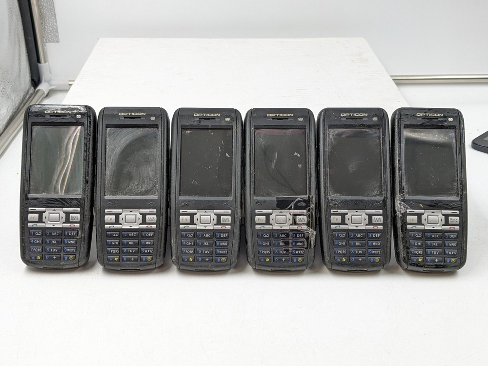 lot of 6 - Opticon H19 Mobile Computer Barcode Scanner - untested