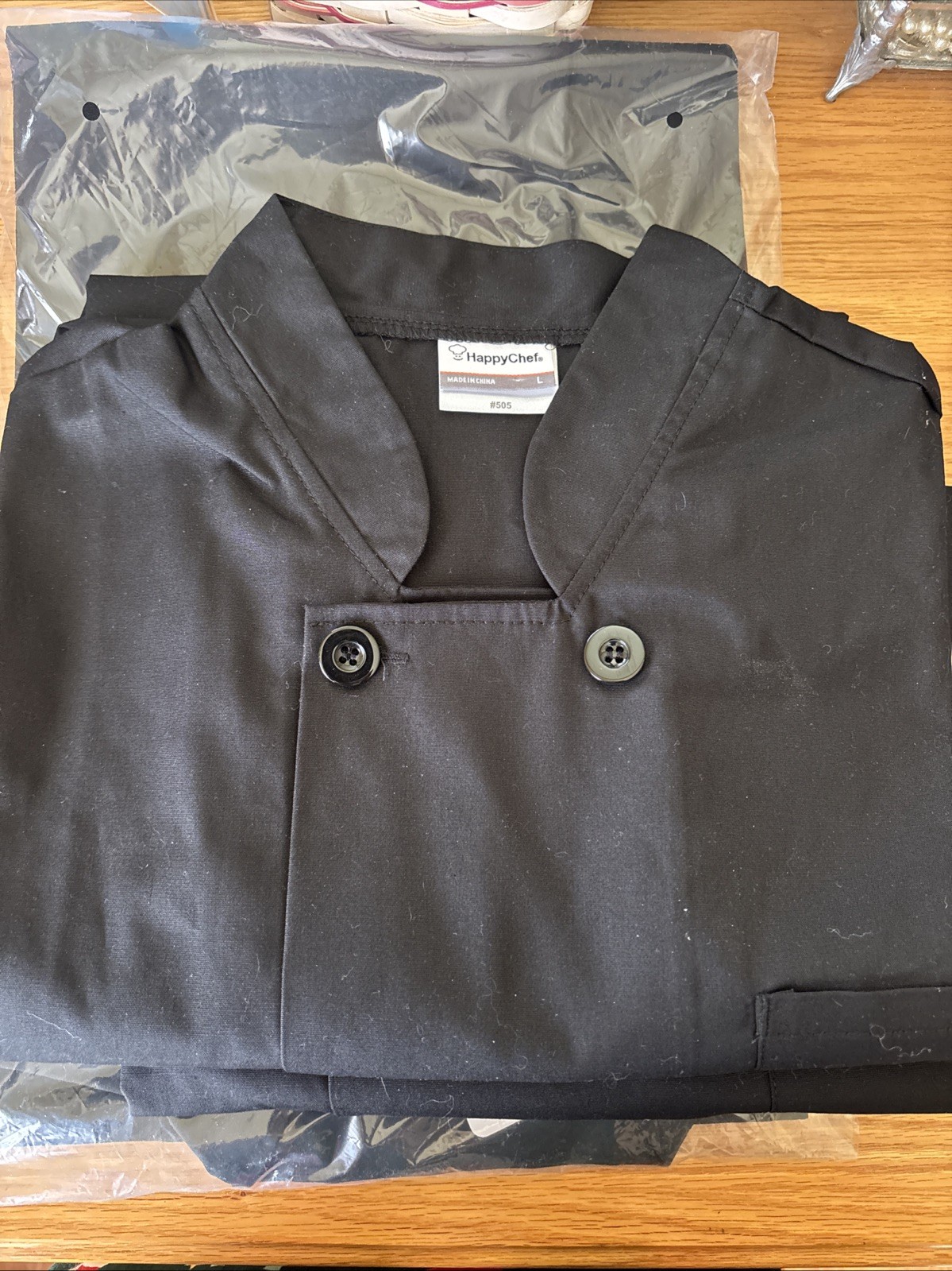 Brand New Black Happy Chef Works coat large Black