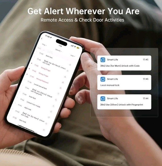 Smart Lock Deadbolt Keyless Entry With Keypad -Alexa/Google Compatible