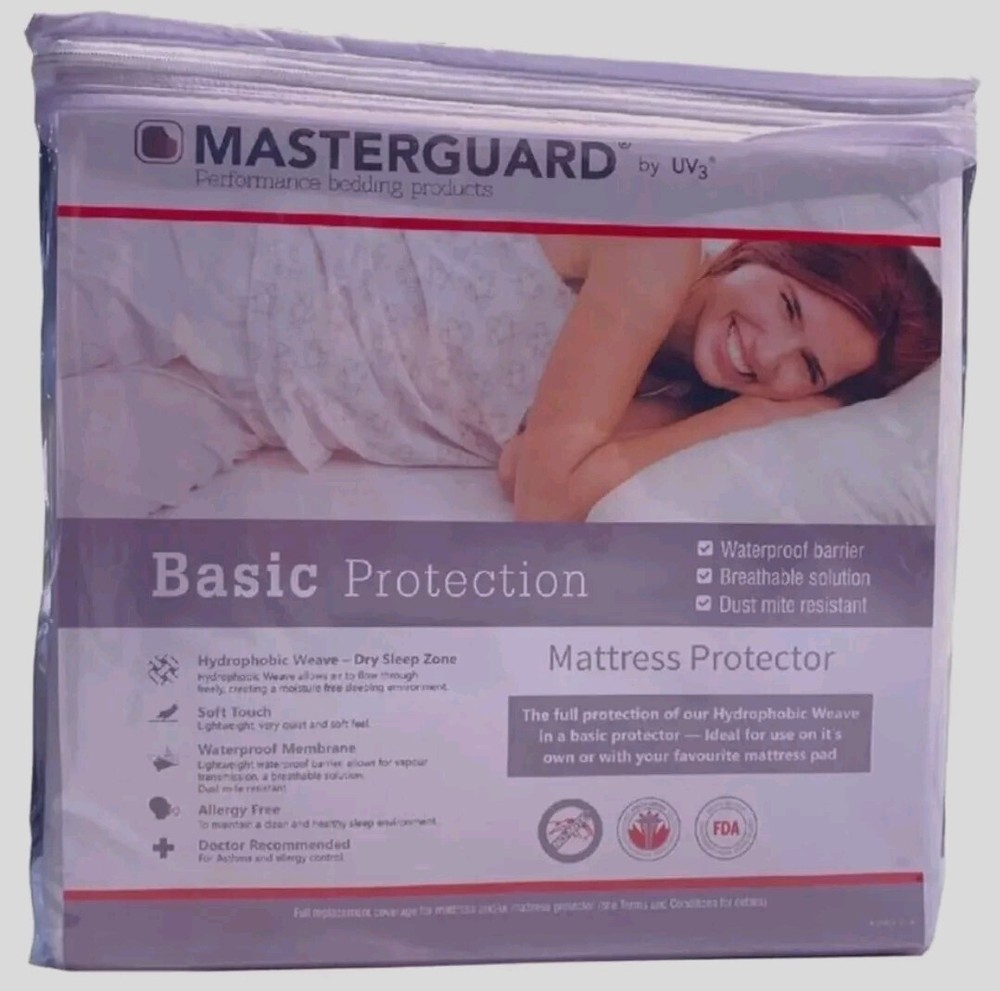 masterguard Uv3 basic mattress protector Size KING white NEW