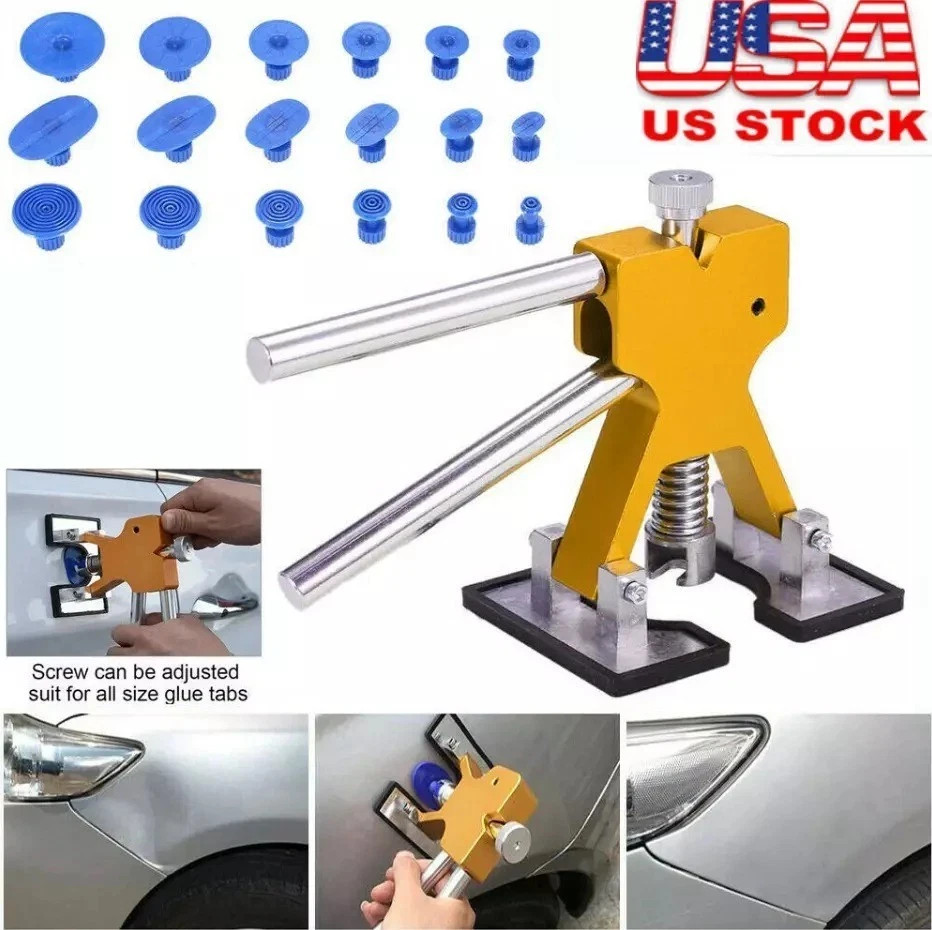 19PCS Paintless Car Body Dent Puller Repair Tool Dint Hail Damage Remover Kit