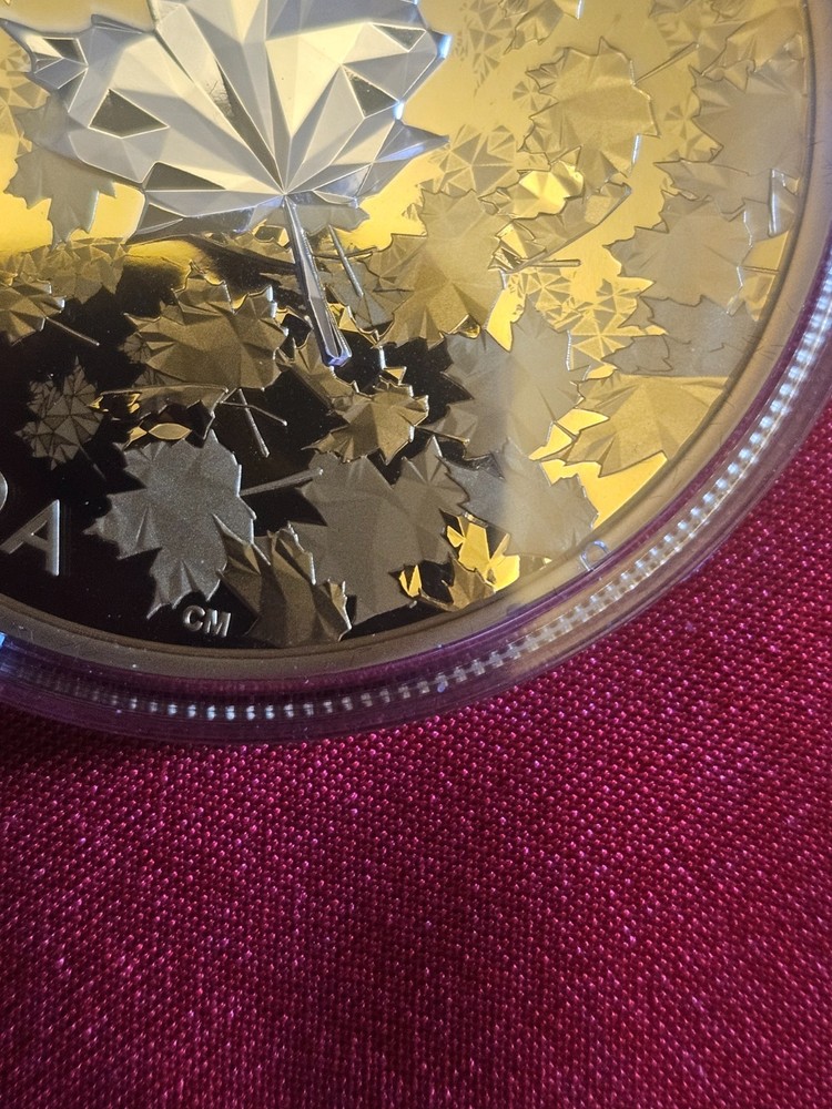 2017 $50 silver 3 oz whispering maple leaves .