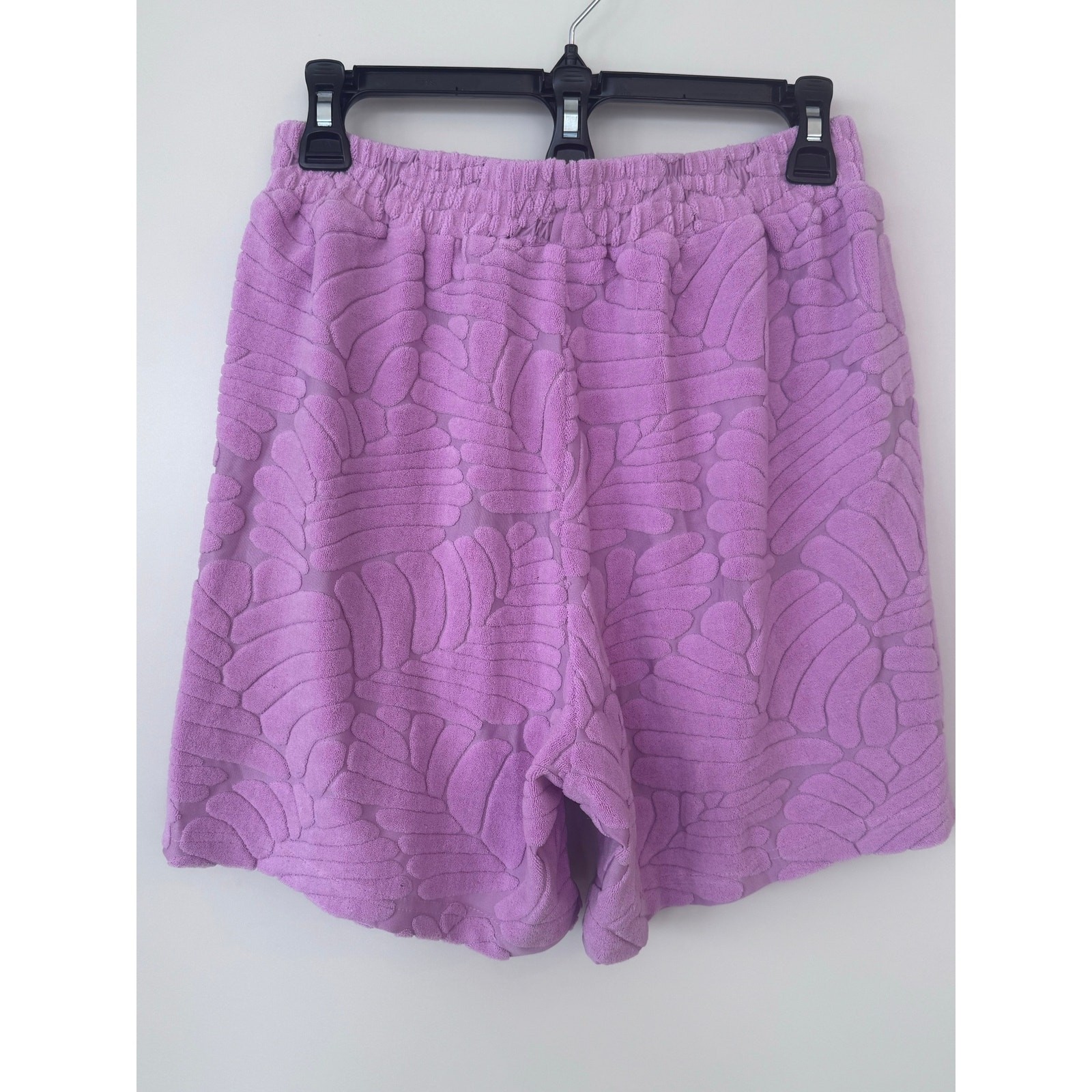 Cupshe Lilac Textured Terry Cloth Shorts | Medium | NEW