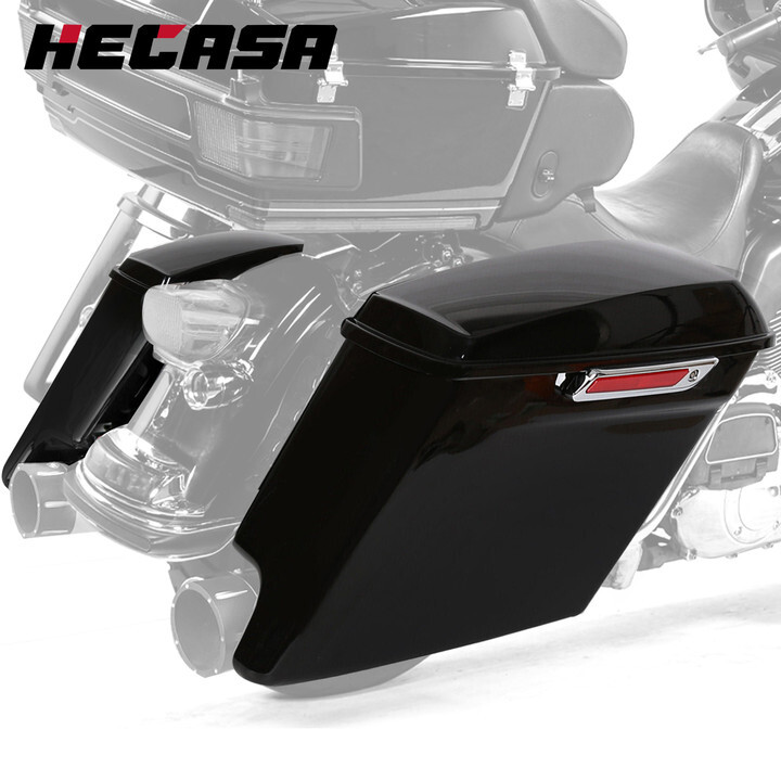 5" Stretched Extended Hard Saddle Bags For Harley Touring Road Glide 2014-2023