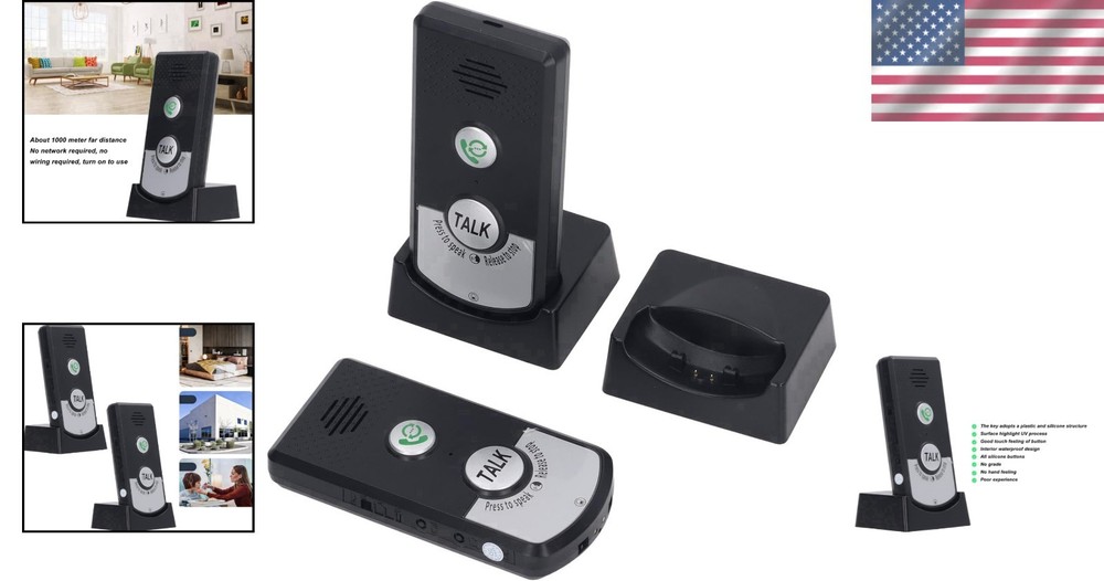 Wireless Intercom System Home Long Range Voice Intercom 2 Pcs Power Saving