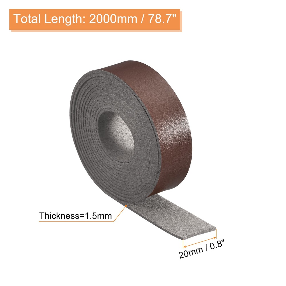 Leather Straps for Crafts, 3/4" Wide Leather Strips(Coffee)