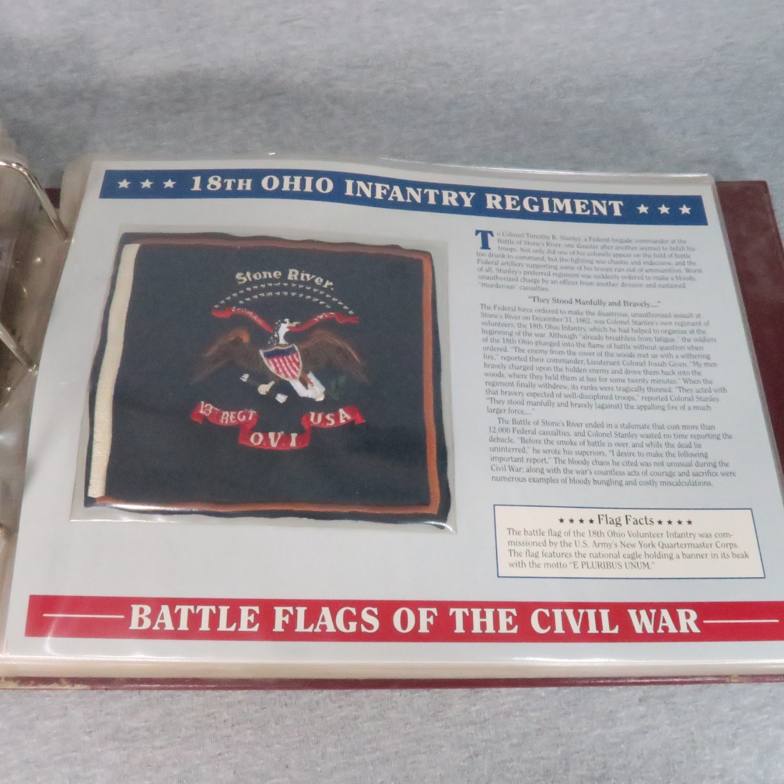 Willabee & Ward Battle Flags of the Civil War Patches in Collection Album