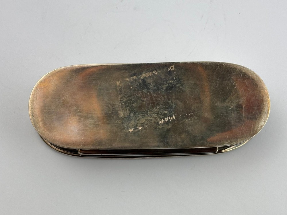 Silver And Turtle Shell Sewing Kit Box