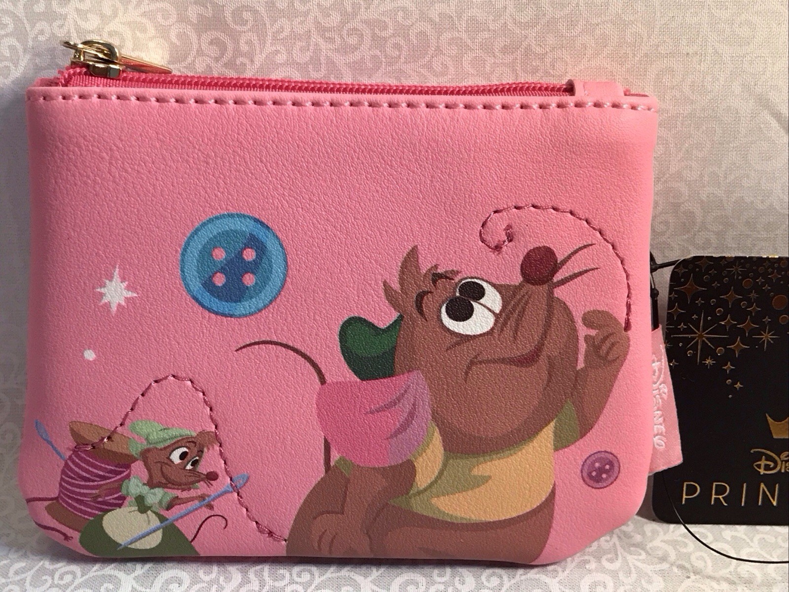 Disney Loungefly Cinderella Gus Zip Coin Purse New With Tags