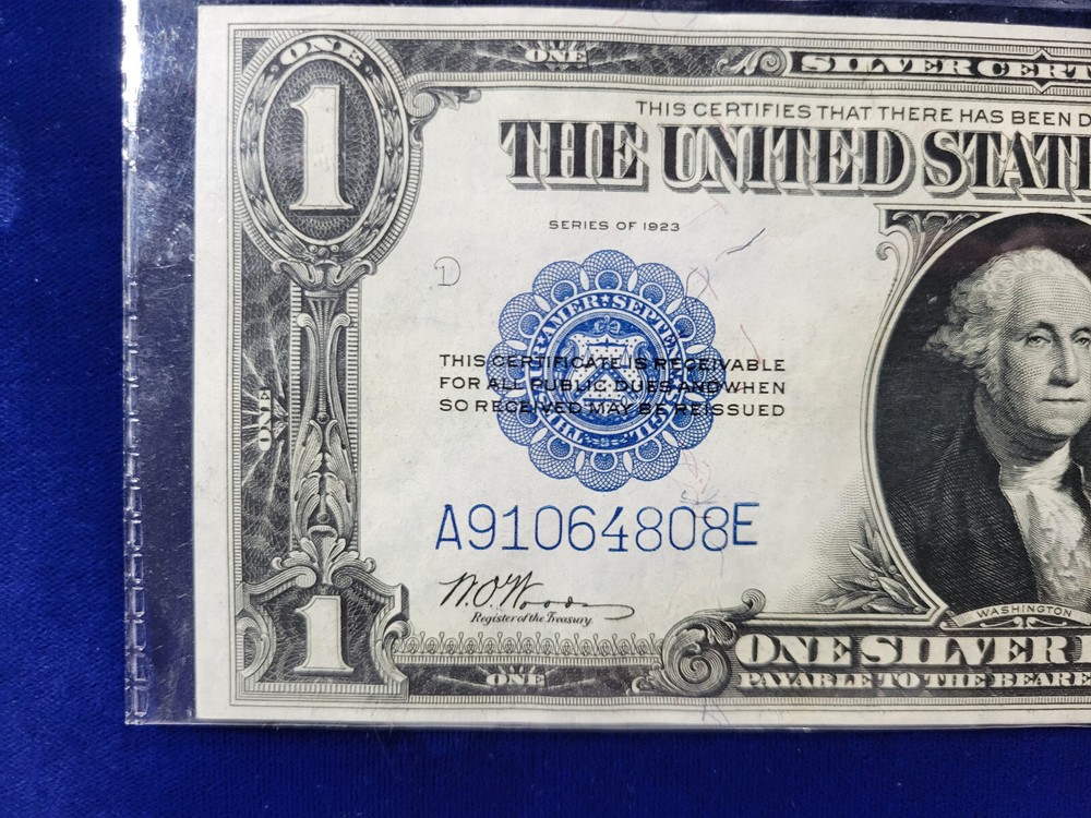 🌟 1923 $1 SILVER CERTIFICATE NOTE FR.238 WOODS / WHITE CHOICE UNC