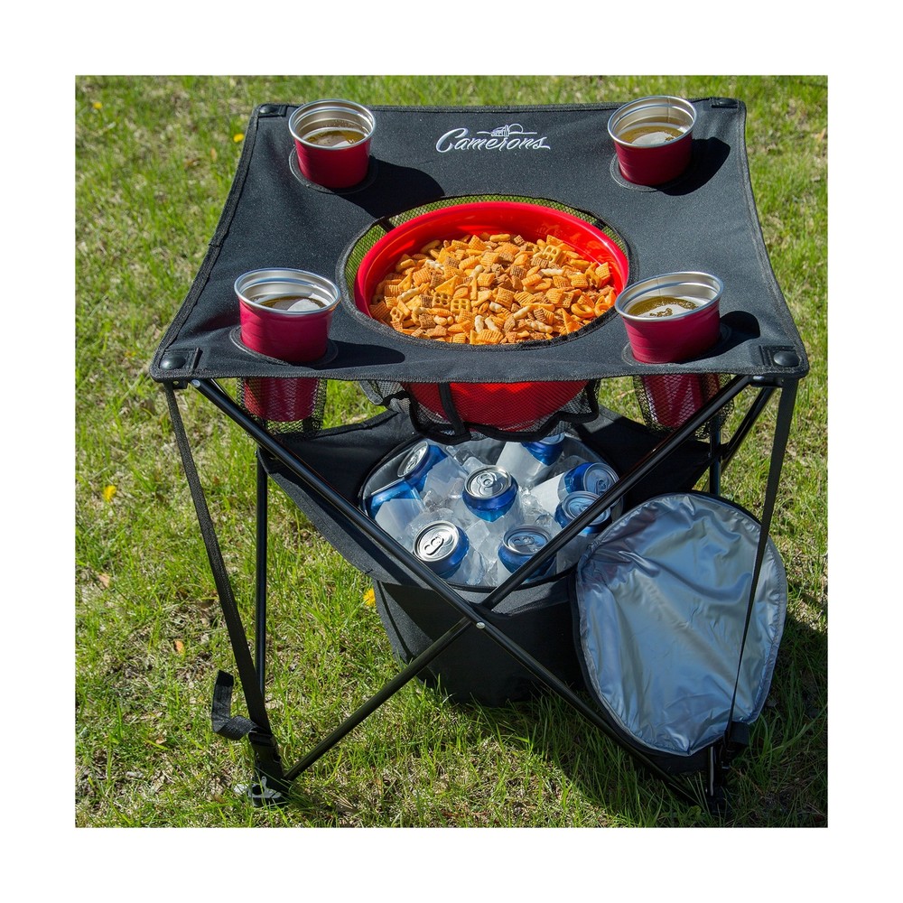 All-in-One Tailgating Table - Collapsible Folding Camping Table with Insulate...