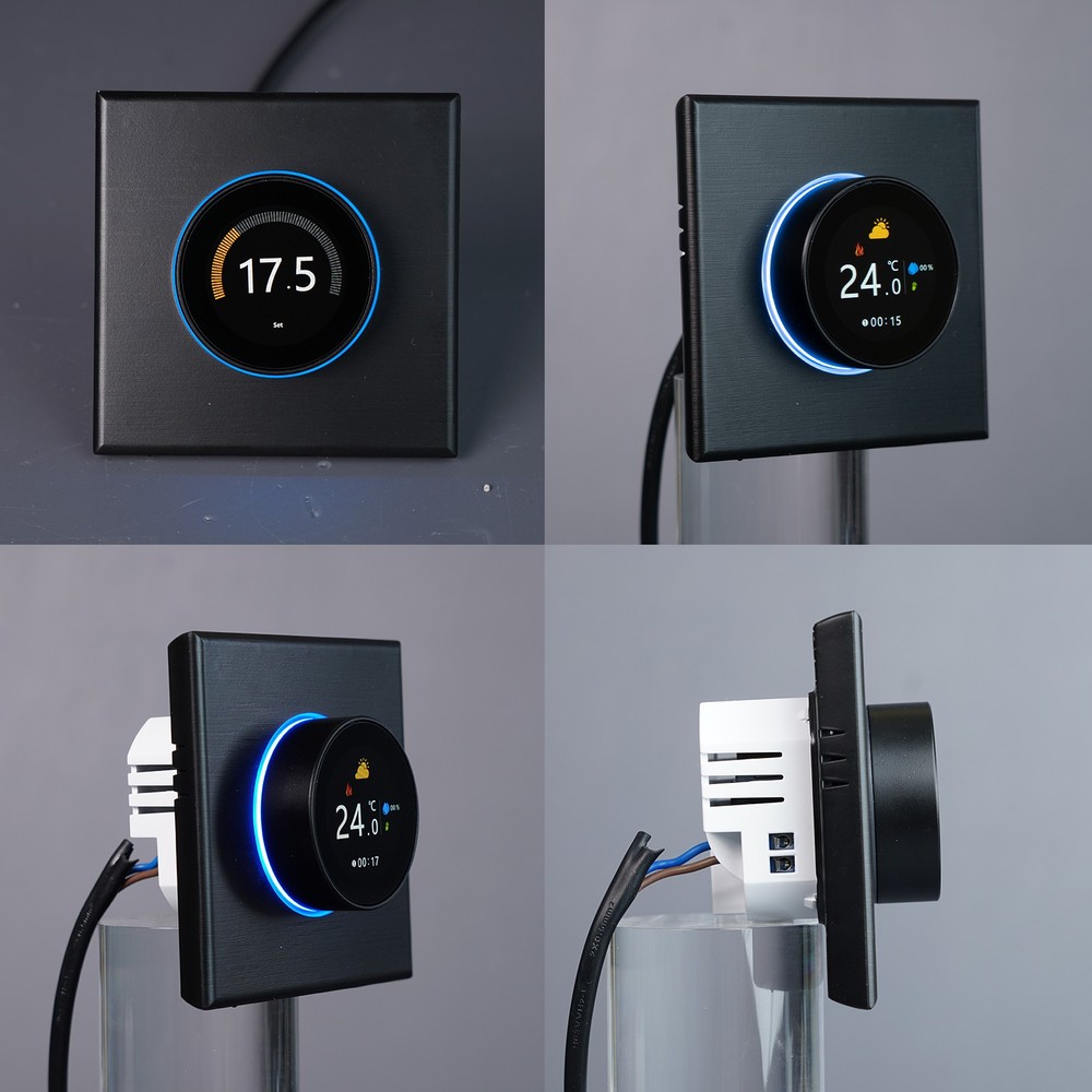 Seven Color Ambient Lights Temperature Controller Suitable For 86mm Square Boxes