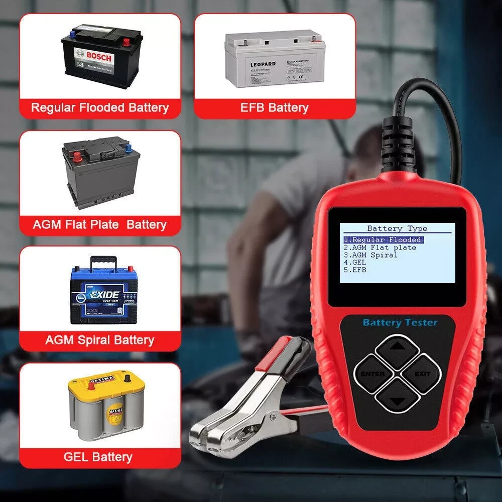 ANCEL BA101 12V 100-2000 CCA Car Load Battery Tester Tool Digital Analyzer