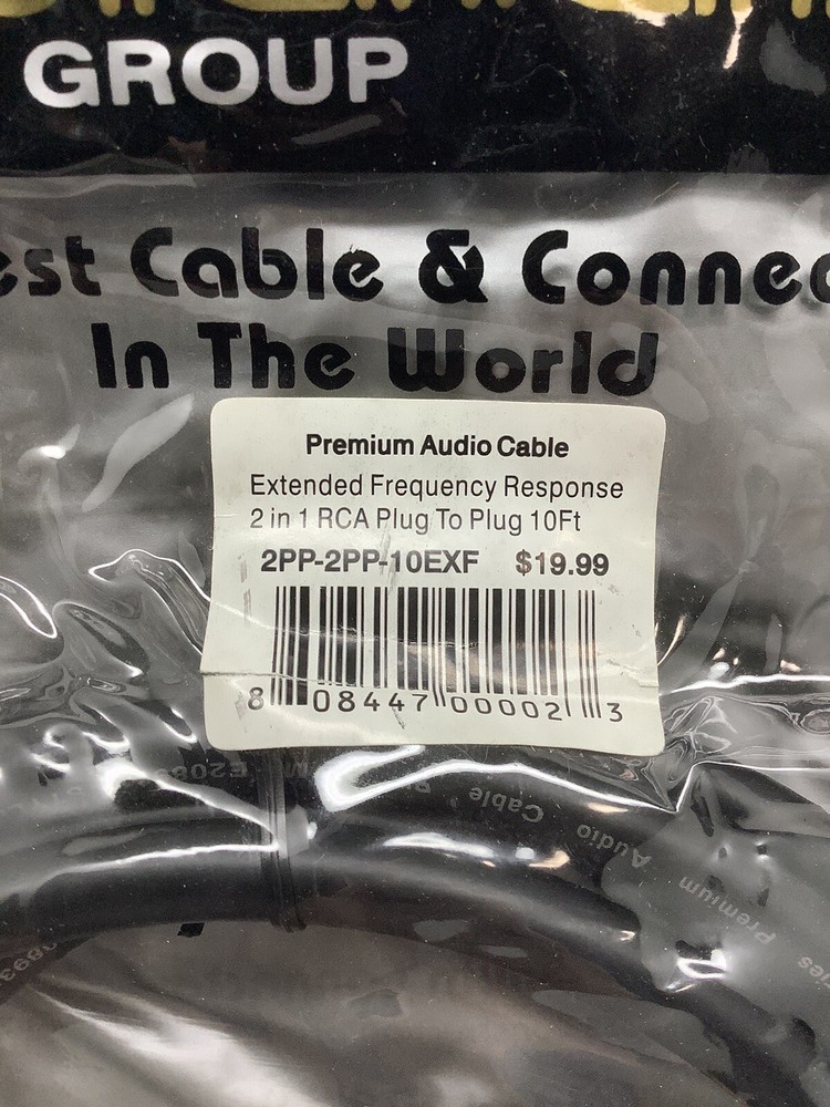 Comprehensive 2PP-2PP-10EXF 2 in 1 RCA Plug to Plug 10 FT Premium Audio Cable