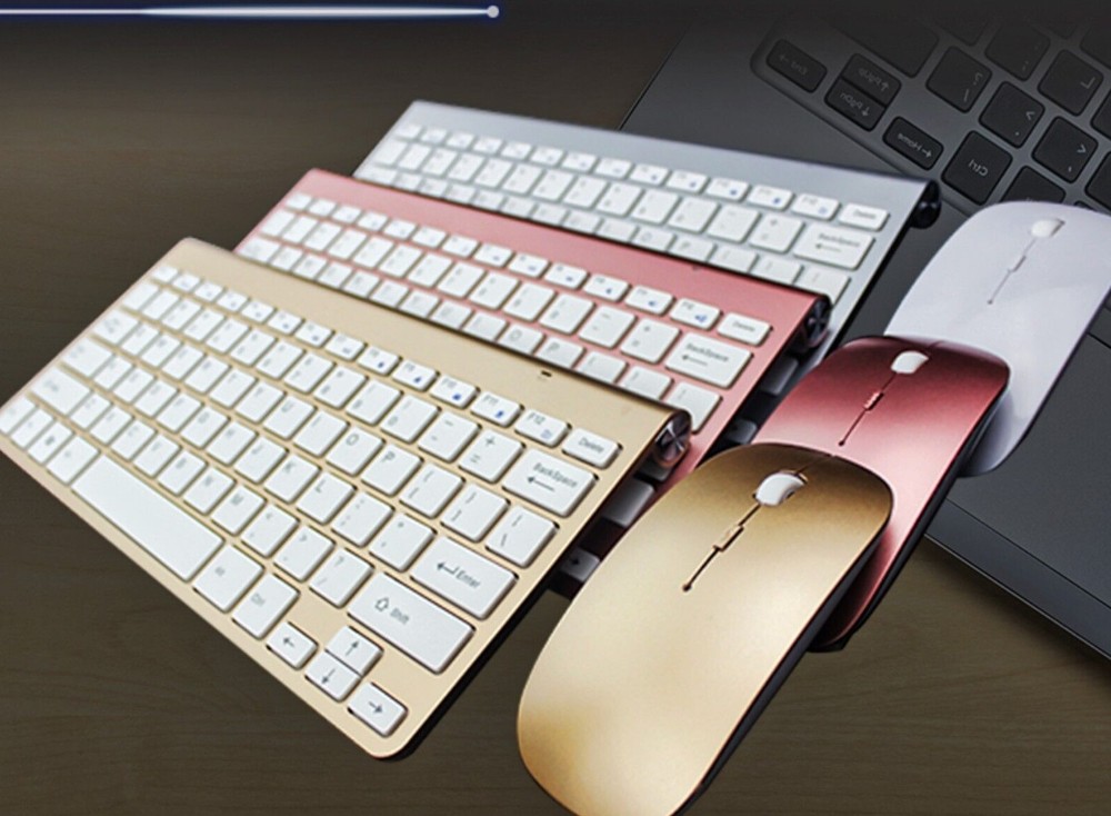 KEYBOARD MOUSE SET MINI WIRELESS WATERPROOF 2.4G COMPATIBLE iOS WINDOWS ✅BK04✅