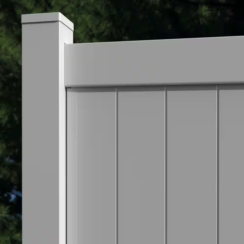 2 Pack 1.02x1.379x59.5 In White Vinyl Fence U-Channel Durable Easy Install New