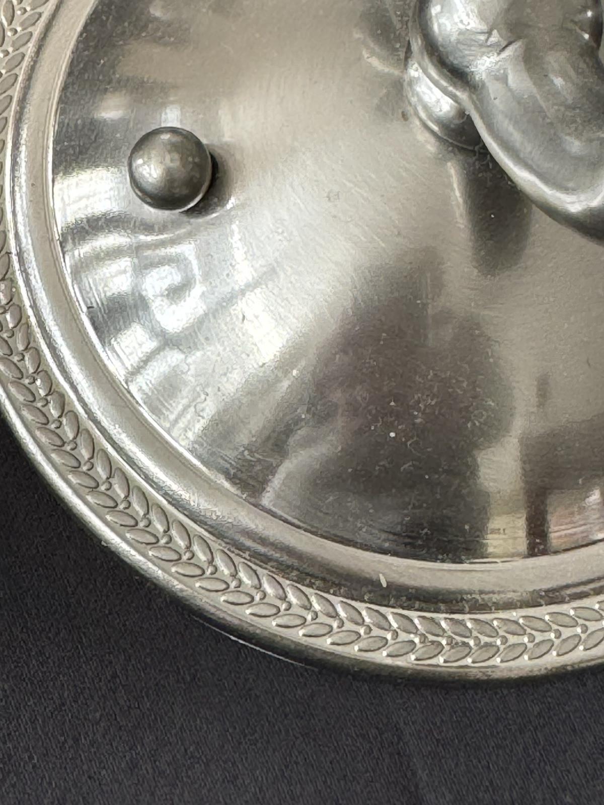 Vintage Pair Stately Pewter Silver Single Arm Wall Sconce Sconces Engraved