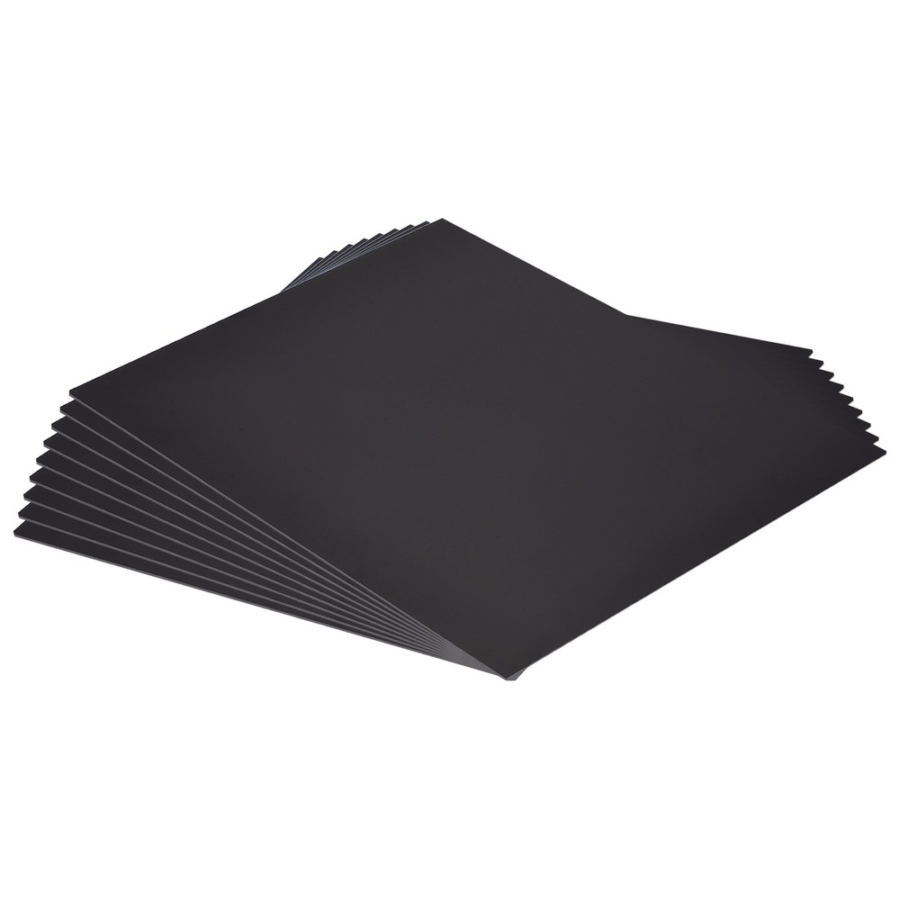 Black ABS Plastic Sheet 10x8x0.02" for Building Model, Panel, 8pcs