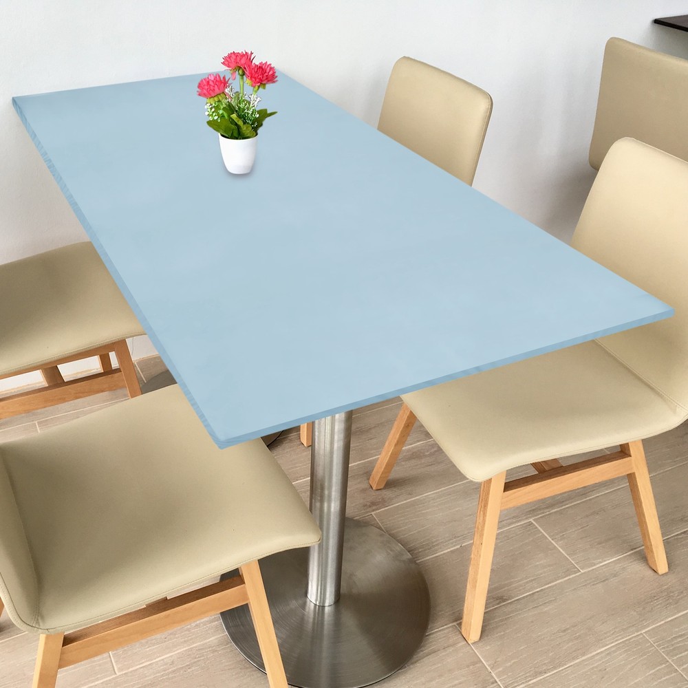 Fitted Tablecloth Fit 4ft Rectangle Table, Table Cover (48"x23", Sky Blue)