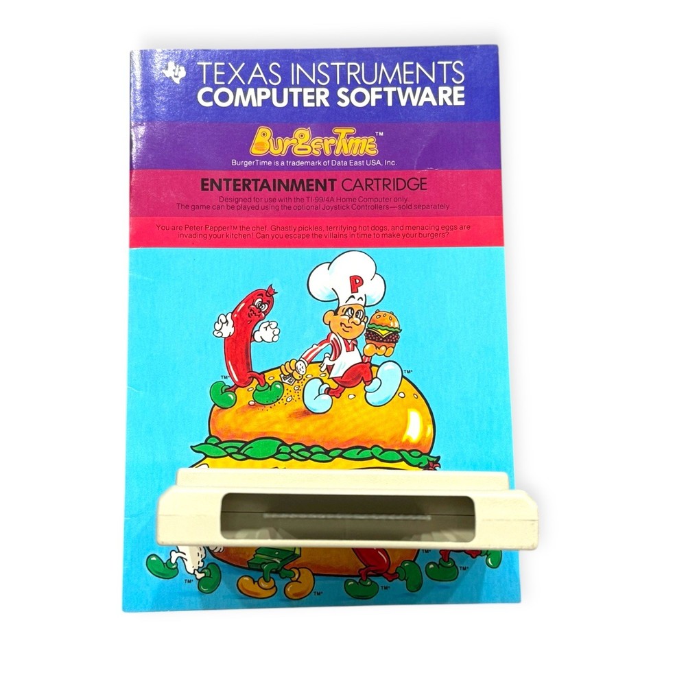 BURGERTIME for Texas Instruments TI 99/4a Computer