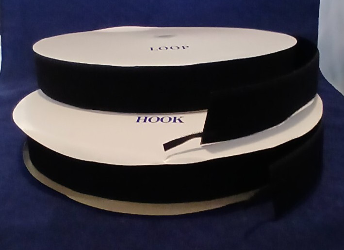 2" Black Sew-On Hook & Loop fastener - 50 yd rolls - NEW