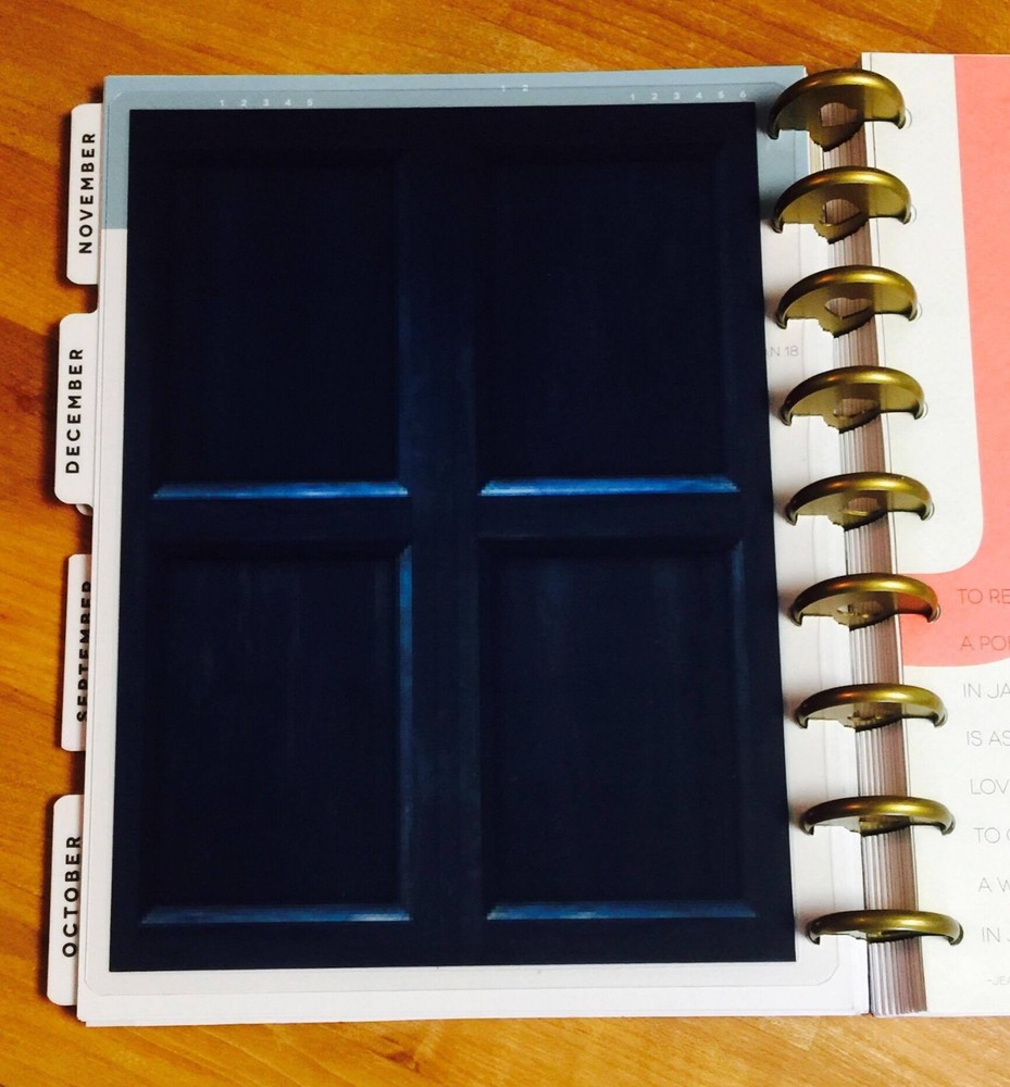 Dr Who Tardis Two Sided Dashboard Insert for use with Happy Planner